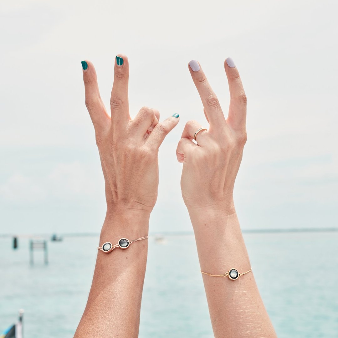 Double Moon Pallene Bracelet in Gold